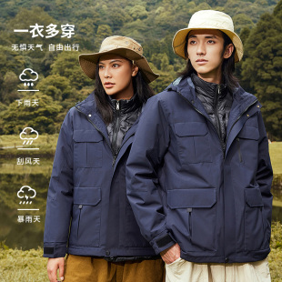 户外冲锋衣定制工作服外套印字登山服男女秋冬防水风衣休闲运动服