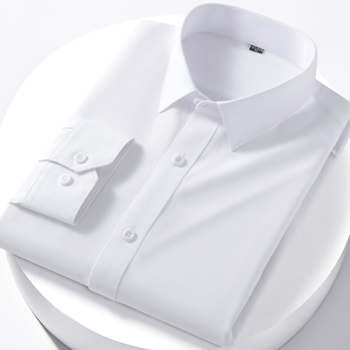 男士弹力长袖免烫纯色工装白色衬衫职业商务休闲衬衣抗皱春秋新款