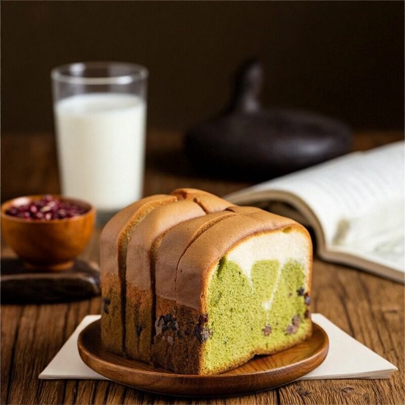 鲜焙士 促销抹茶味蜜豆蛋糕吐司面包切片西式糕点组合6包早餐糕点