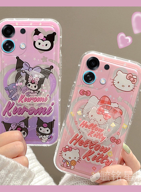 适用oppok13turbo手机壳k11新款k12s紫色k12库洛米k12x可爱hellokitty透明的k10pro硅胶k10x卡通k9s带支架k7x