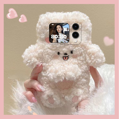 适用华为matex6手机壳pocket2翻盖novaflip折叠屏p50pocket毛绒matex5典藏版pockets折叠款x2蝴蝶结xs2小狗x3