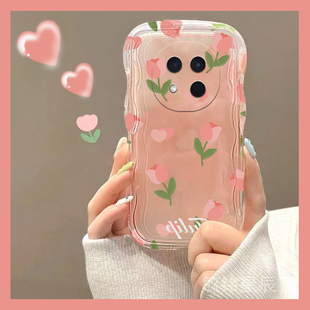 适用oppoa5手机壳a5pro新款 a1x防摔a1i 2025女款 ins风a3色块a3x粉色a3i轻奢风a2硅胶a2x气囊a2m波浪边a1活力版