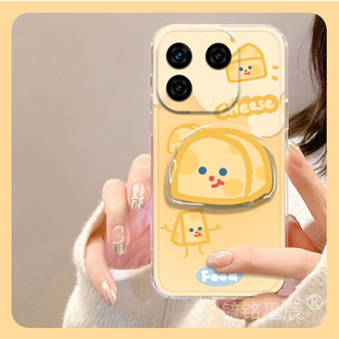 适用iqoo13pro手机壳neo9新款10可爱9pro黄色奶酪z9turbo+带支架的z10透明z5x卡通7起司5创意z5少女心简约diy