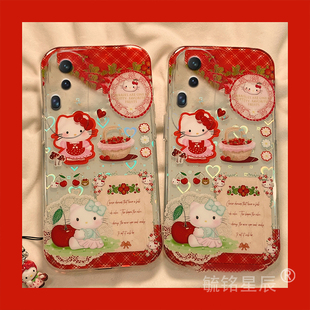 适用vivos20pro手机壳s19/s17t可爱s18红色kt猫s17e透明s16带挂件的s15少女心hellokitty高级感s12超好看s10