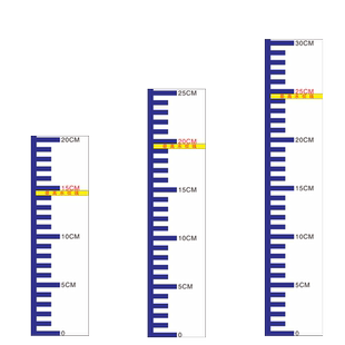 水池水位标记最高水位提示防水尺水位线提示标识4D标识牌水位线指示提示标志牌亚克力印刷尺节约用水位警示牌