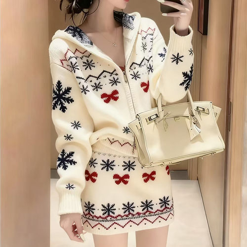 设计感小众减龄保暖针织两件套潮