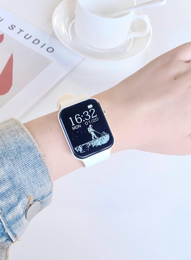 高颜值智能手表女款多功能小学生儿童女孩运动只看时间电子手环男