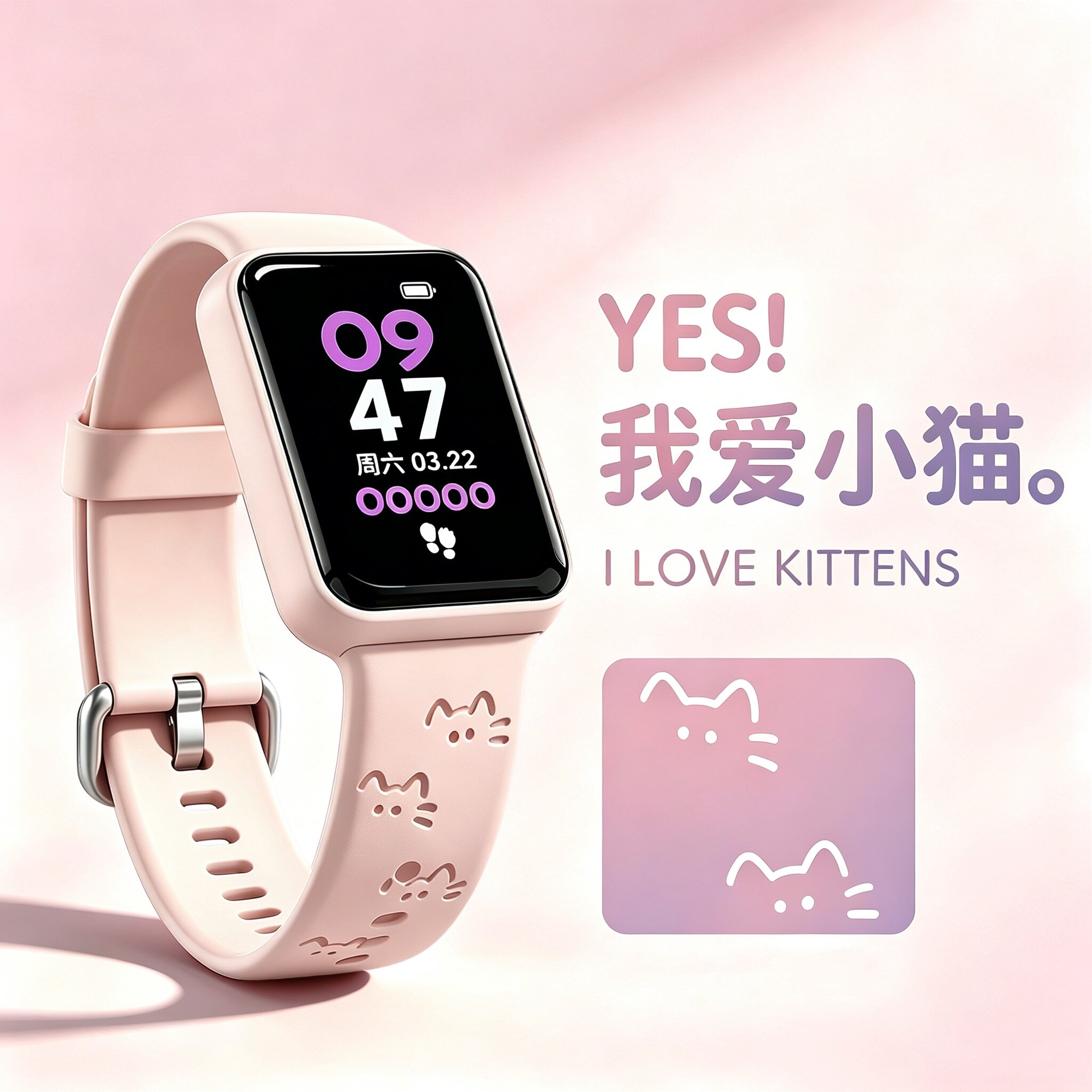 女款学生防水计步智能运动手环图片