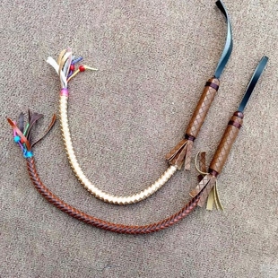 真牛皮鞭子蒙古特色装饰马鞭不响甩鞭骑马舞蹈防身鞭武术影视道具