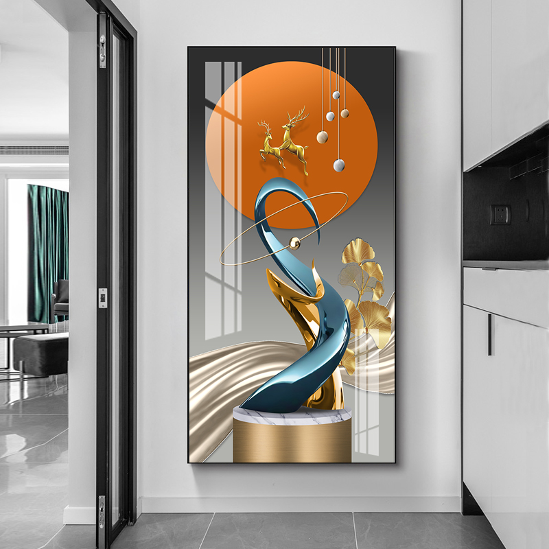 简约现代入户玄关走廊过道装饰画