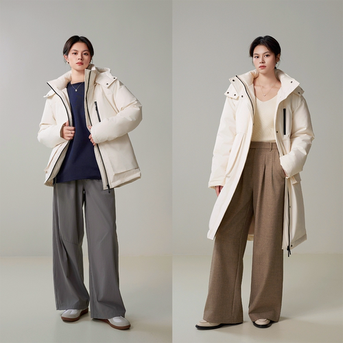 长短款派克羽绒服90白鹅绒三防