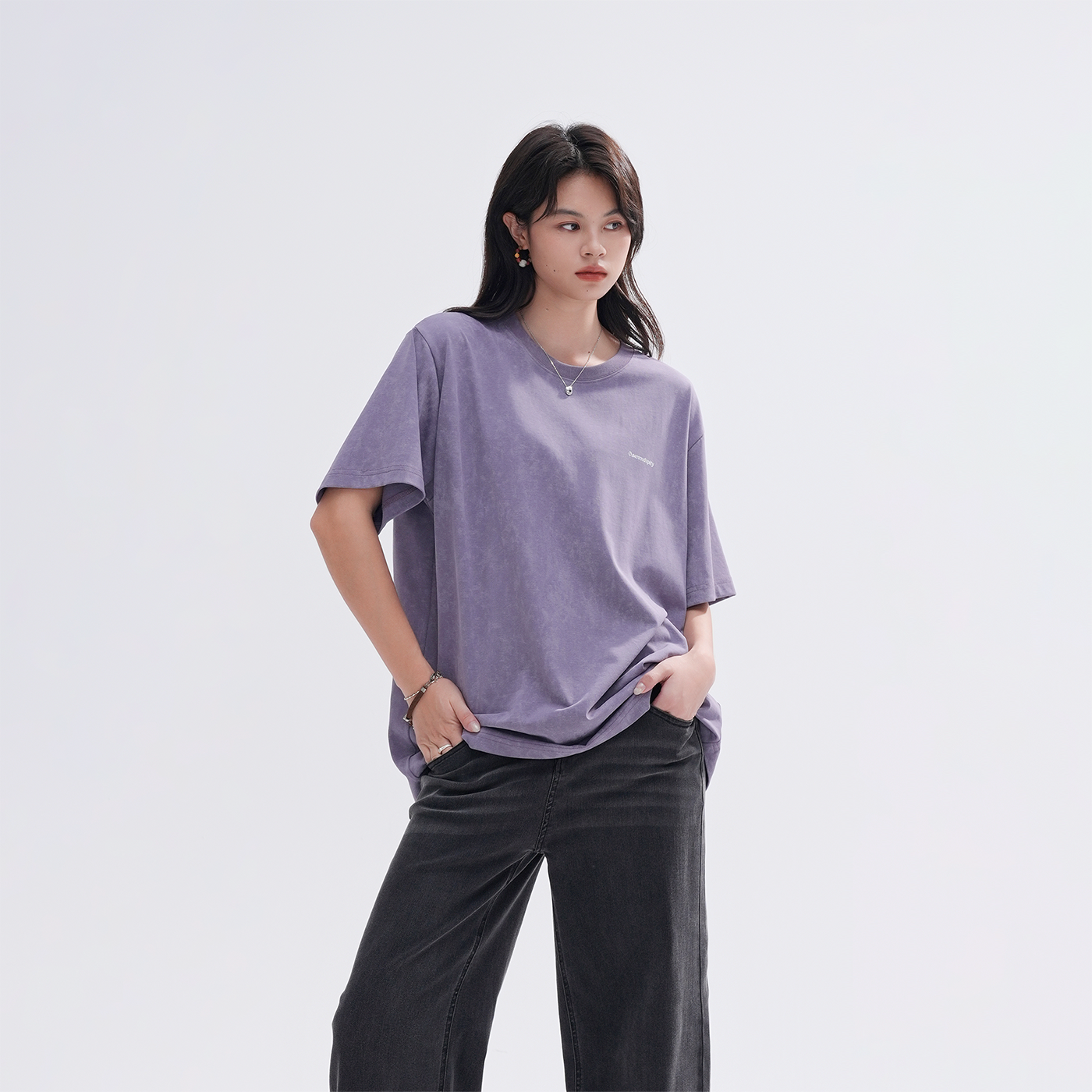 复古做旧肌理重磅短袖T恤印花