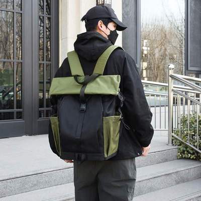 头盔包全盔双肩包男机能大容量电脑包通勤骑行背包