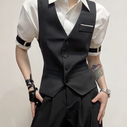 cosplay恋与深空秦彻酒保套装成男西服陆沉马甲吕元英同款衬衫