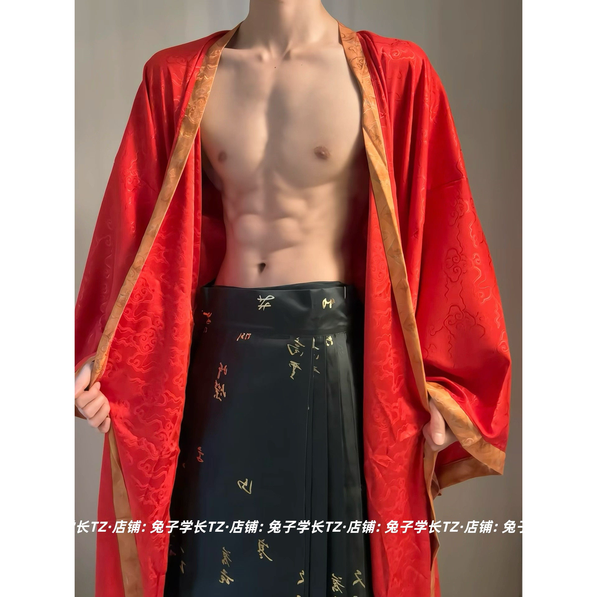 古风提花棉大袖汉服马面裙刺绣