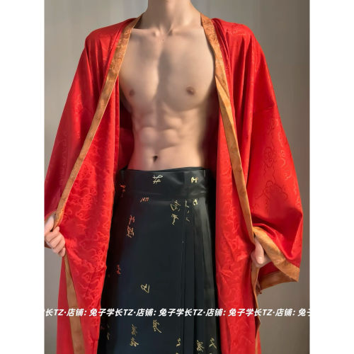 古风提花棉大袖汉服马面裙刺绣