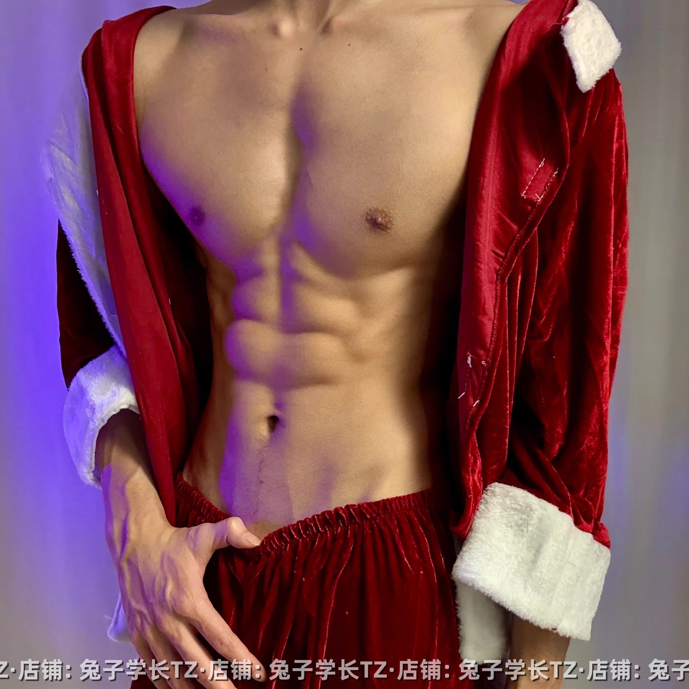 圣诞老人服装男成人cos圣诞节衣服主播表演装扮酒吧性感演出服