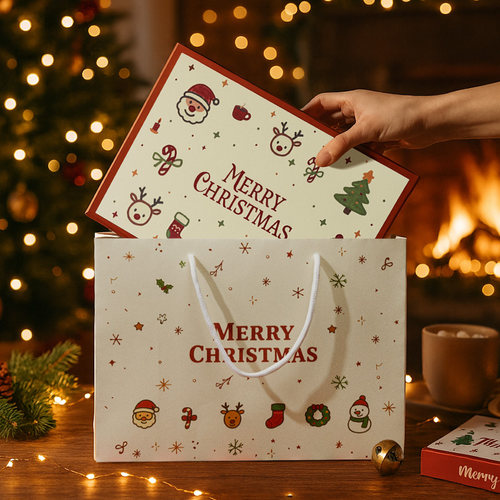 圣诞节礼物盒高级圣诞礼盒空盒子平安夜苹果盒圣诞礼品包装盒大号