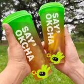 90口径膜内贴注塑杯柠檬茶杯子700ml一次性奶茶杯商用带盖子500定