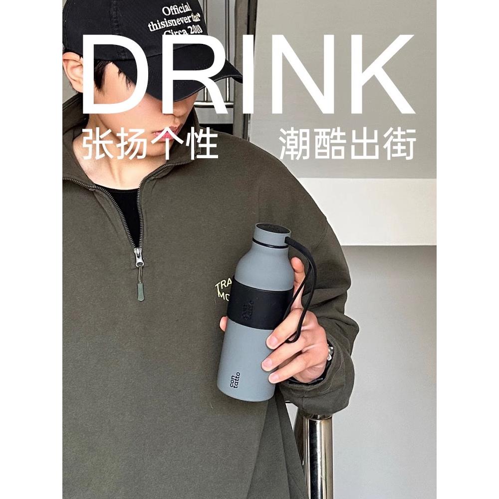 contatto男士不锈钢保温杯2025新款男款便携随行水杯男生车载杯子
