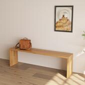 北欧实木长凳长板凳休息区长椅简约餐凳家用进门换鞋 凳卧室床尾凳