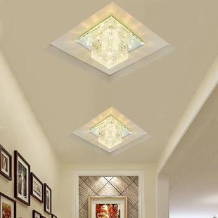 水晶过道灯走廊灯 简约入户玄关灯led嵌入式筒灯家装无主灯饰射灯