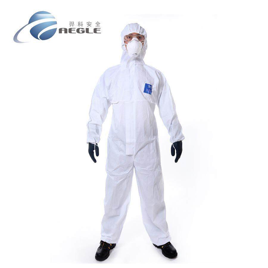 羿科白色无纺布连体防护服防粉尘液体专业带帽一次性防尘服,居家日用,防护服,淘宝优惠券,粉丝福利购,淘宝优惠卷