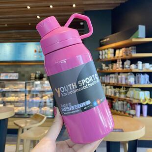 可携式大容量1000ml水杯茶漏304不锈钢保温杯子男女生户外高颜值