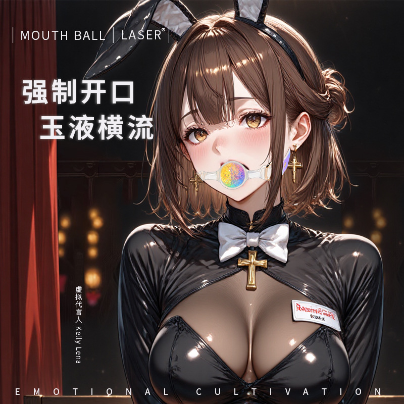 角色扮演口球止咬球堵嘴球玩具惩罚张嘴msp小圈实践道具小狗塞工
