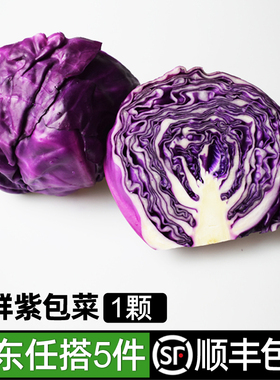 绿食者 紫甘蓝650g 紫包菜球紫色红椰菜西餐蔬菜生菜轻食沙拉食材