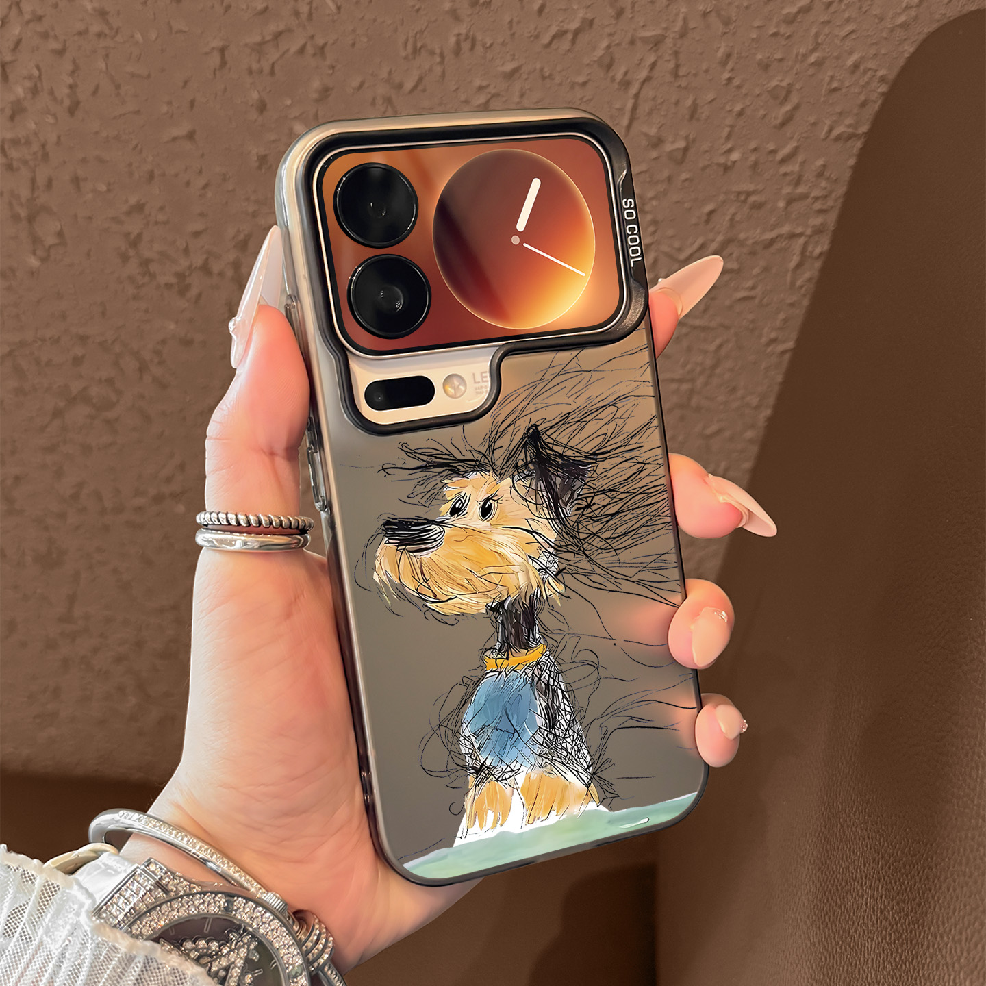 适用小米17promax手机壳新款Xiaomi17pro凌乱小狗个性创意17外壳卡通超火小众17pm男女全包防摔高级感