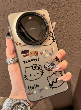 适用于华为mate60pro手机壳新款线条凯蒂猫mate70高级感硅胶mete50超薄保护套m40的全包防摔70pro+女款小众ip