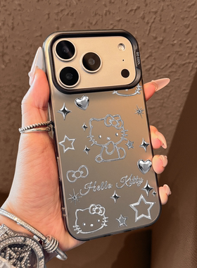 适用于苹果17promax手机壳新款iPhone17银色KT猫17pro高级感air全包16防摔15好看14超薄13保护套12硅胶的女ip