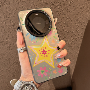 小众创意 超薄保护套女款 适用华为mate60pro手机壳新款 硅胶mate70花朵碎花mete50高级感外壳m40全包防摔70pro
