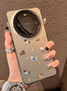 适用华为mate60pro手机壳新款mate60高级感mate50小狗波点mt70渐变磨砂70p网红爆款pro全包防摔壳m40女款小众