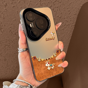 适用华为pura80pro手机壳pura70新年百福小马p60的新款高级感p50全包防摔p40硅胶保护套pro外壳女款ultra好看