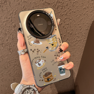 小众好看ip 保护套女款 适用于华为mate60pro手机壳新款 米奇咖啡mate70高级感mete50全包防摔m40硅胶外壳70pro