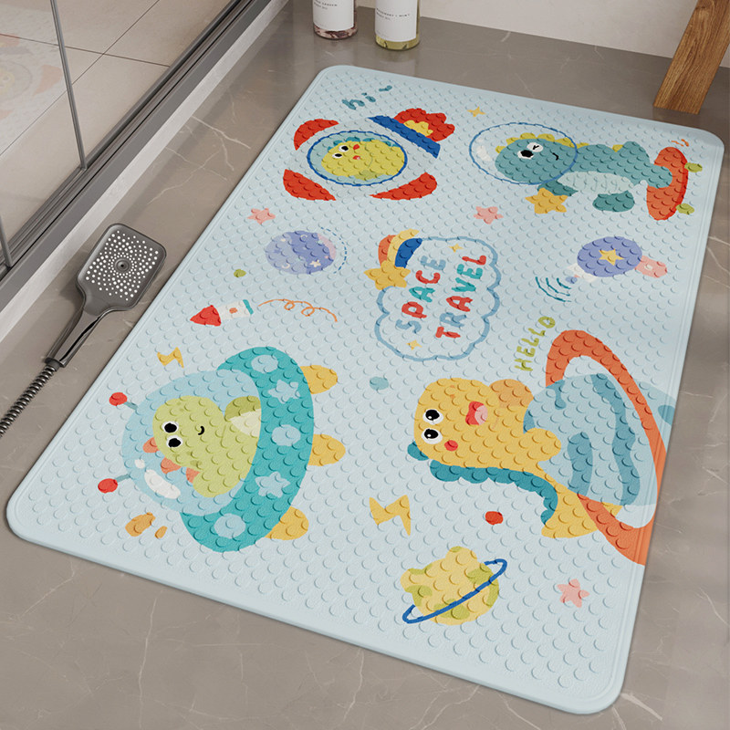 浴室地垫厕所洗澡加厚脚垫防摔防水可爱防滑垫卫生间淋浴速干垫子