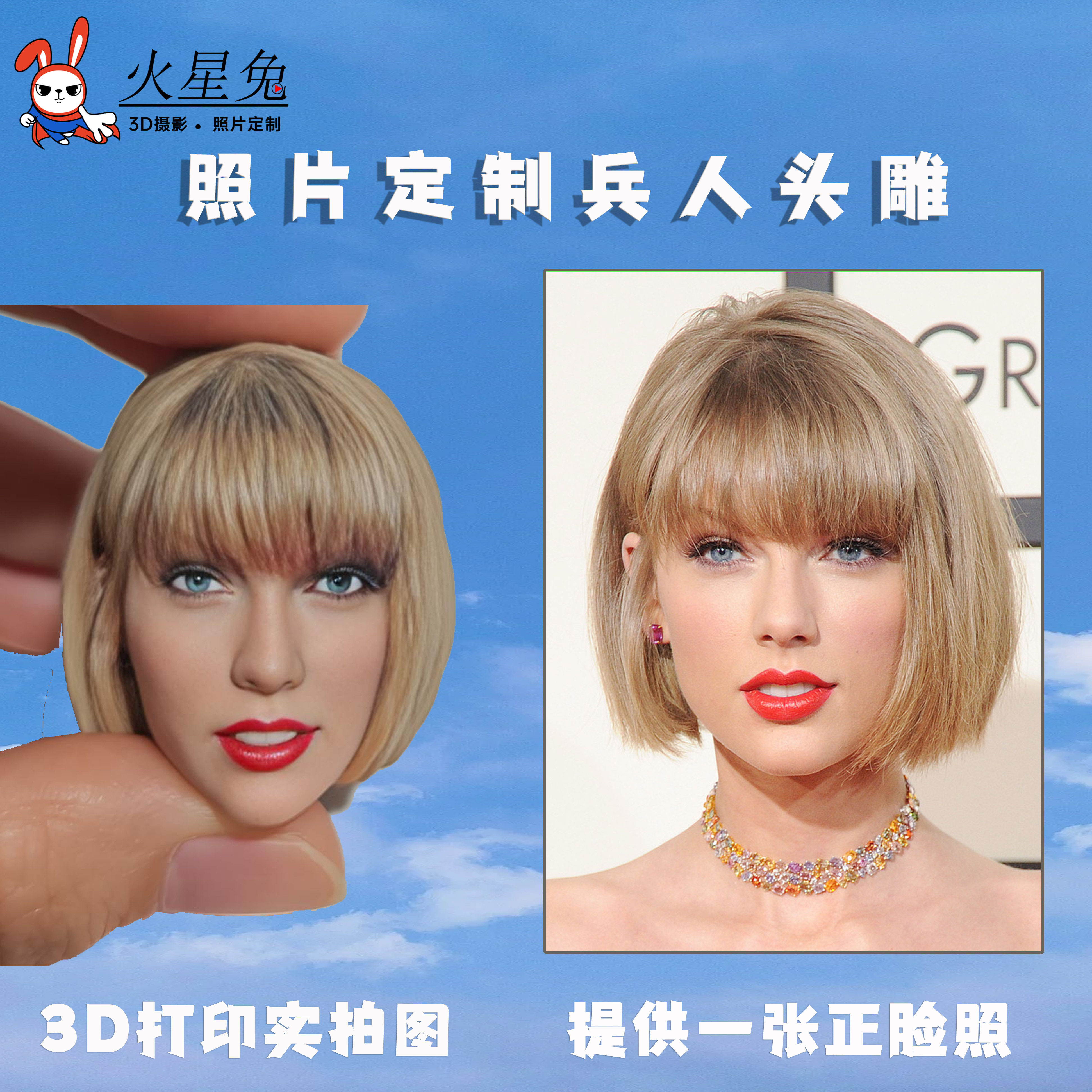 【Горячая предпродажа】 Индивидуальная фото 3D-печать 1/6 головы солдата, вырезанная из высококачественной светочувствительной смолы Изображение 1
