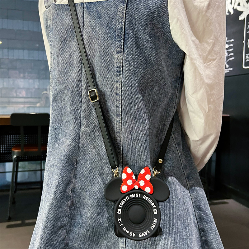 悦皇手提相机零钱包适用于vivox Flip手机壳斜挎绳VIVO小折叠卡通蝴蝶结背带包XFlip翻盖全包防摔保护套xflip