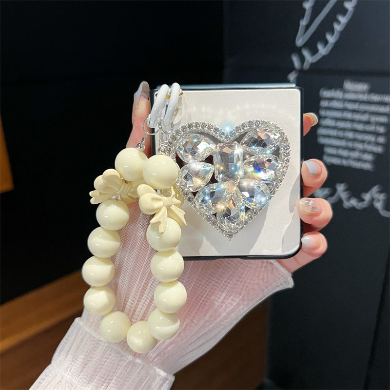 悦皇闪钻支架适用于三星zflip7手机壳折叠w25flip保护壳zflip6斜挎挂绳手提链zflip5外壳zflip4翻盖全包壳w24