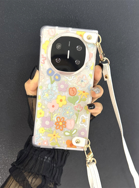 悦皇适用于OPPOFindn6折叠手机壳春夏碎花findn5小清新贝壳纹保护套findn3斜挎挂绳手提花翻盖防摔奢华n6后壳