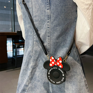 悦皇相机卡通钱包适用于三星zflip7手机壳折叠屏保护套zflip6斜挎挂绳可爱w24可背带手机包zflip5/4壳手提绳