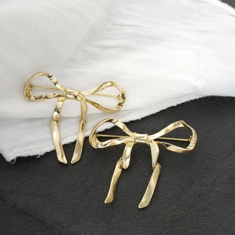 새로운 전체 다이아몬드 활 브로치 핀 요정 장식 노출 방지 의류 크라운 스타 인형 가방 액세서리