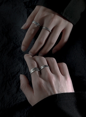 银色小众银色*小众*戒指男潮高