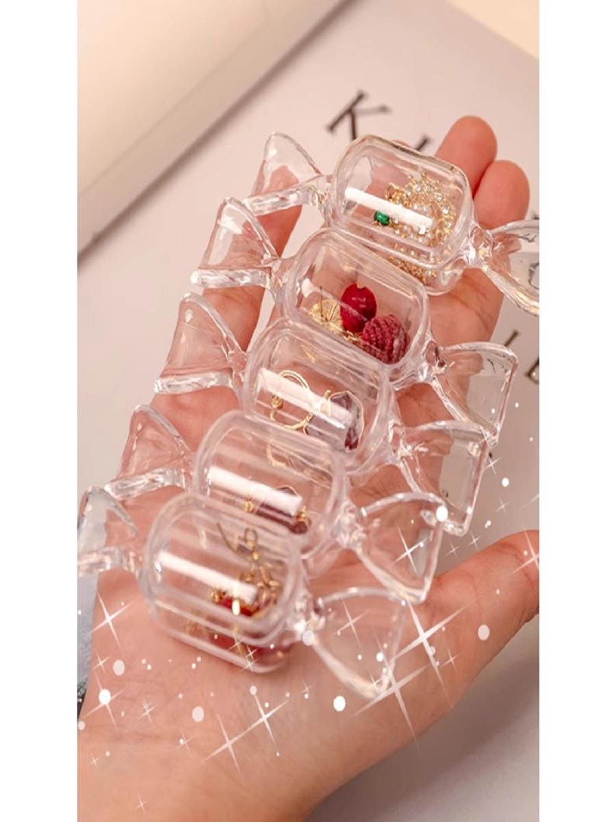 创意透明小糖果盒亚克力收纳盒塑料盒ps迷你小饰品包装盒
