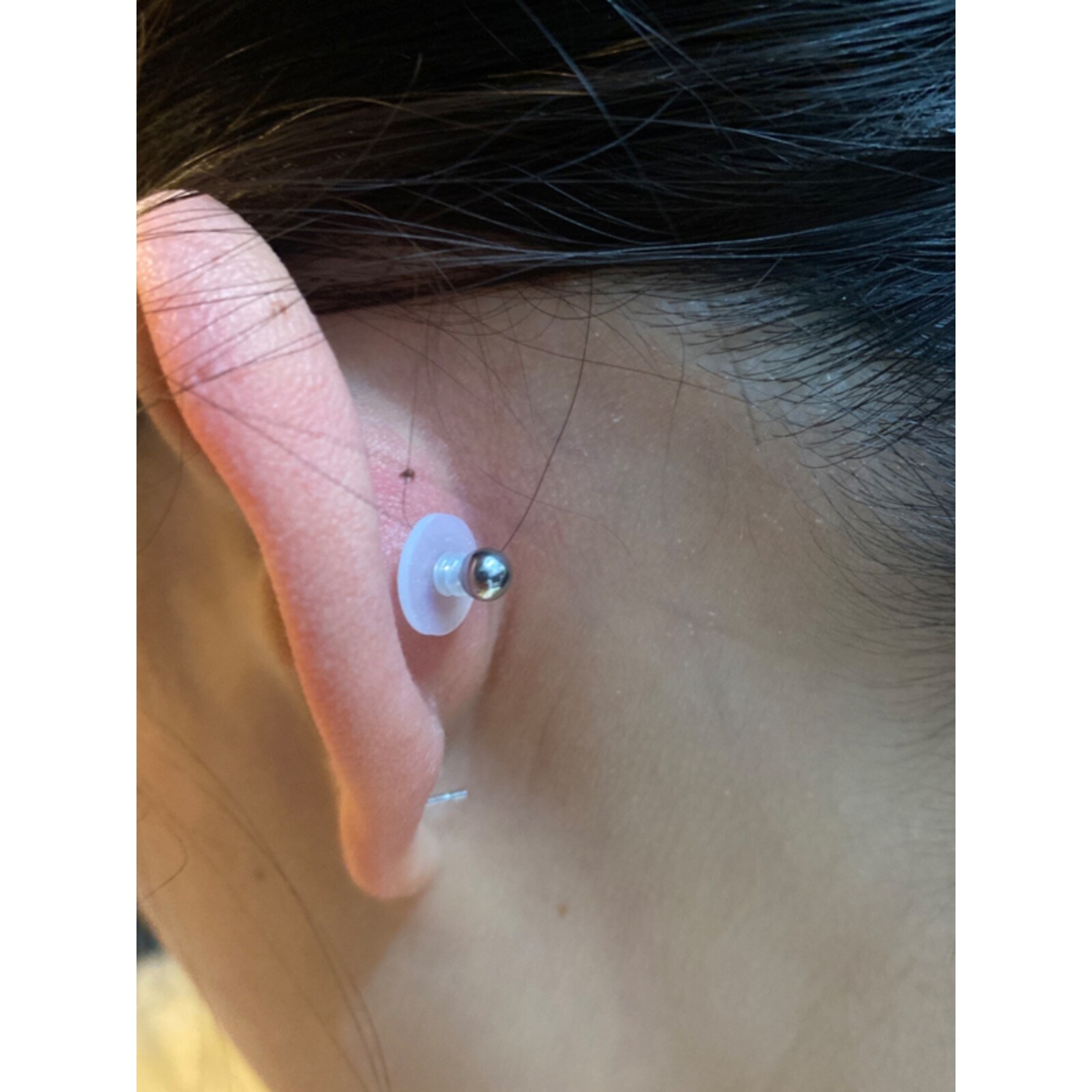 小飞碟防增生硅胶防增生内陷耳钉唇软垫片舌肚脐男女固定器钉钉钉