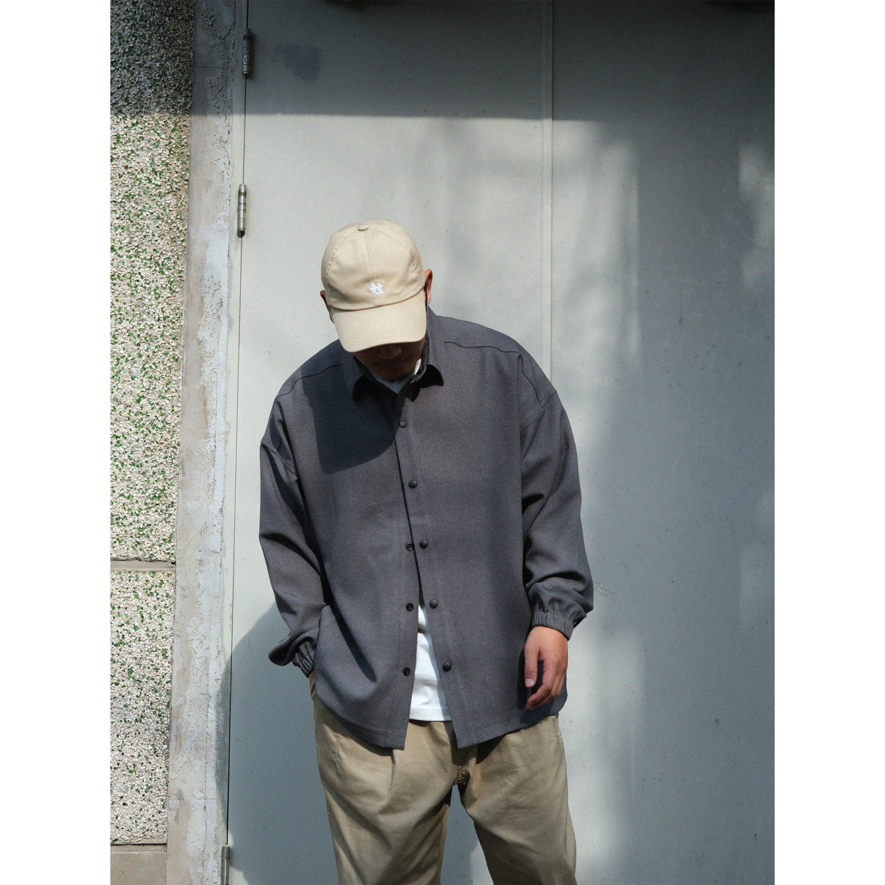 17205｜n.73「GR JKT」日产面料灰西装抗皱教练夹克24ss