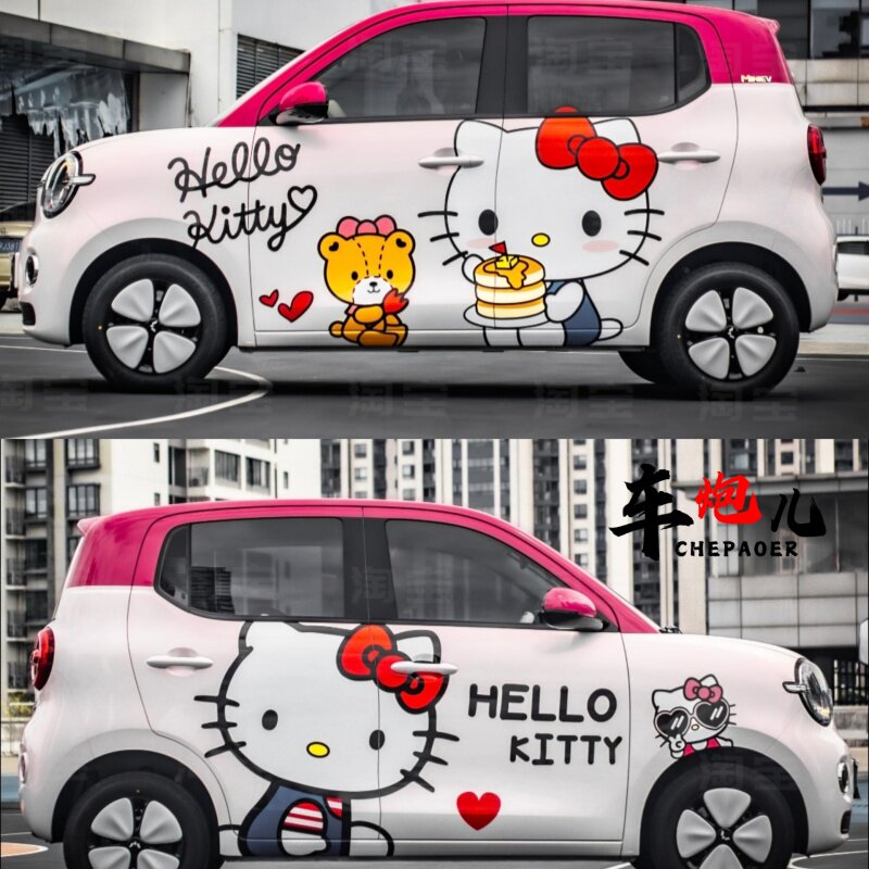 Kitty猫防水车身贴纸宏光mini