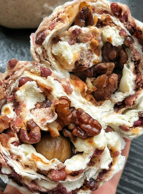 亲食派贝勒红豆卷手工馒头老北京麻酱糖花卷八宝粘豆包速食早餐